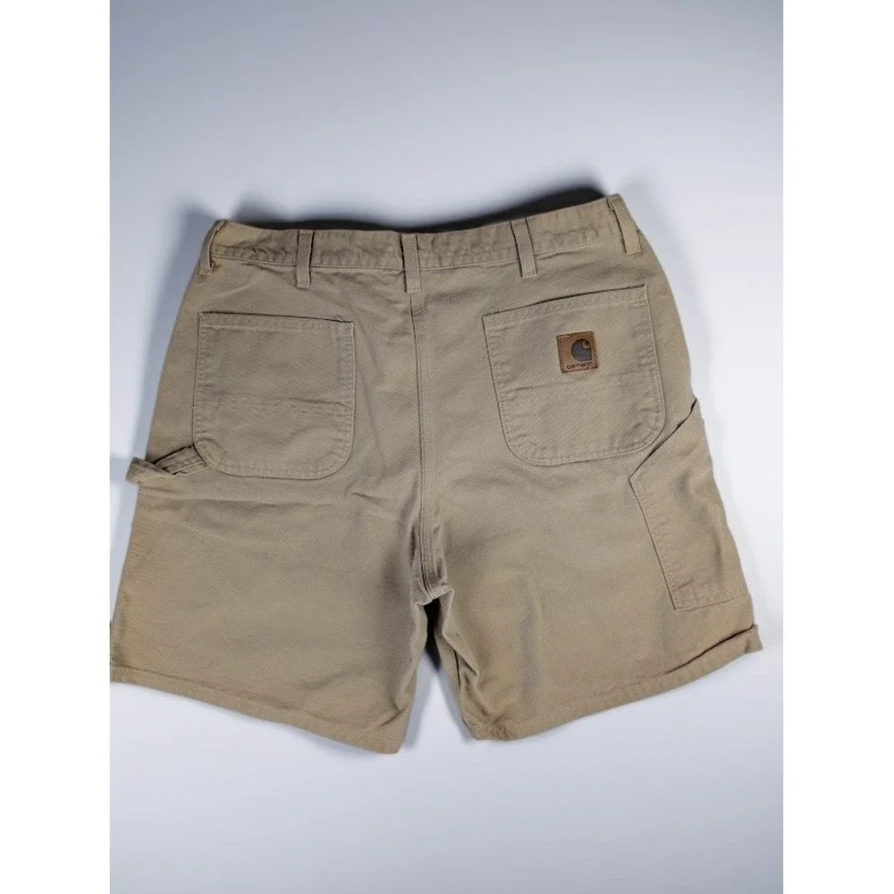 Carhartt B25 WET Canvas Carpenter Work Shorts Tan Khaki Men's Size 40
